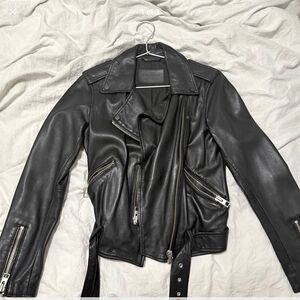 Black Leather Biker Jacket